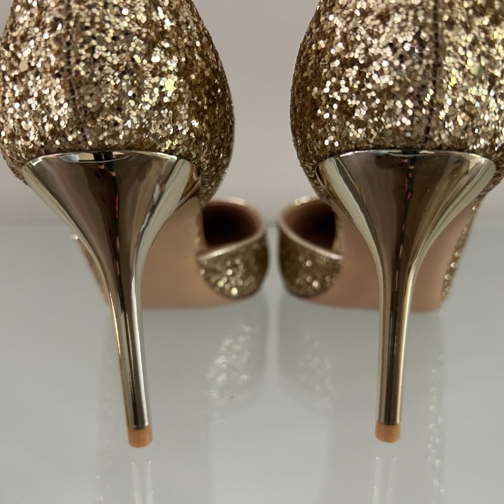 Gold Closed-Toe Pumps - Picture 7 of 8